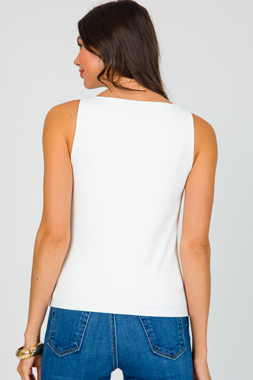 Double Lined Tank, White