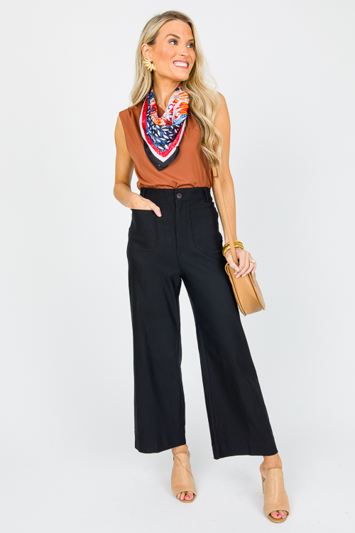 Patch Pocket Pants, Black