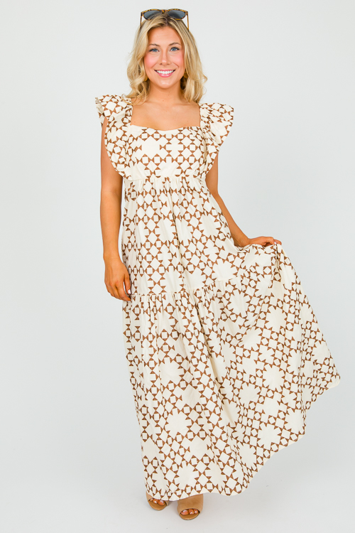 Geo Embroidery Maxi