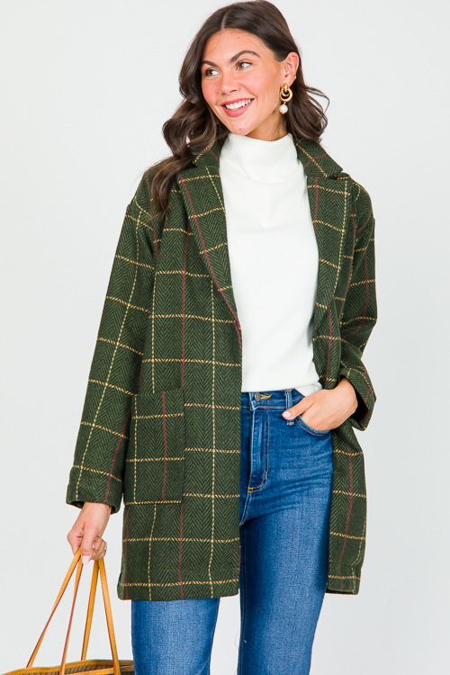 Olive Plaid Jacket