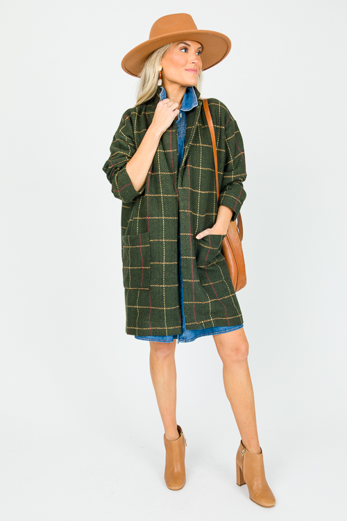 Olive Plaid Jacket