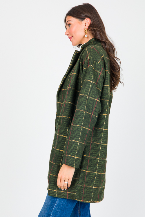 Olive Plaid Jacket