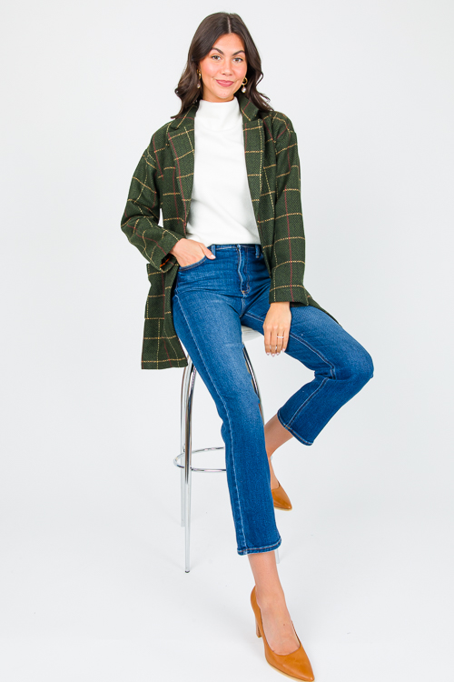 Olive Plaid Jacket