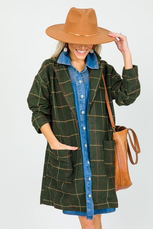 Olive Plaid Jacket