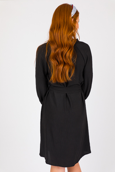 Juniper Belted Dress, Black