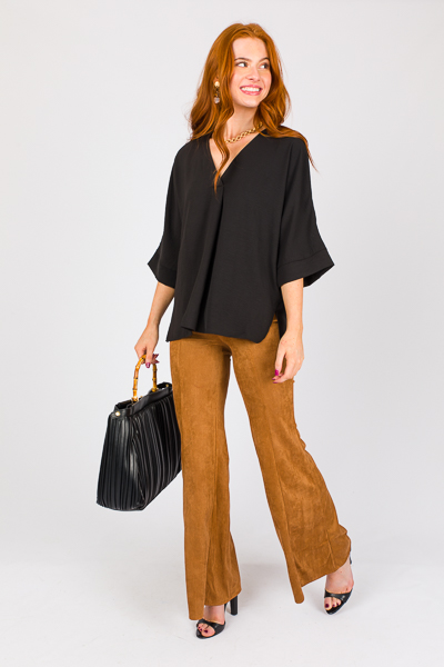 Camel Suede Pants - SALE - The Blue Door Boutique