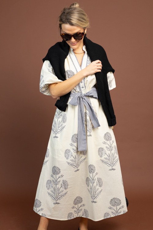 My Stripe Floral Maxi, Ecru Black - 1103-110.jpg