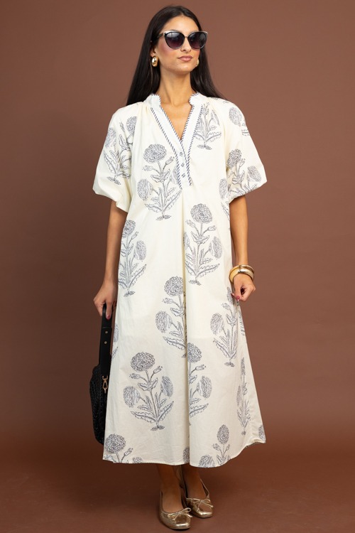 My Stripe Floral Maxi, Ecru Black - 1103-111.jpg