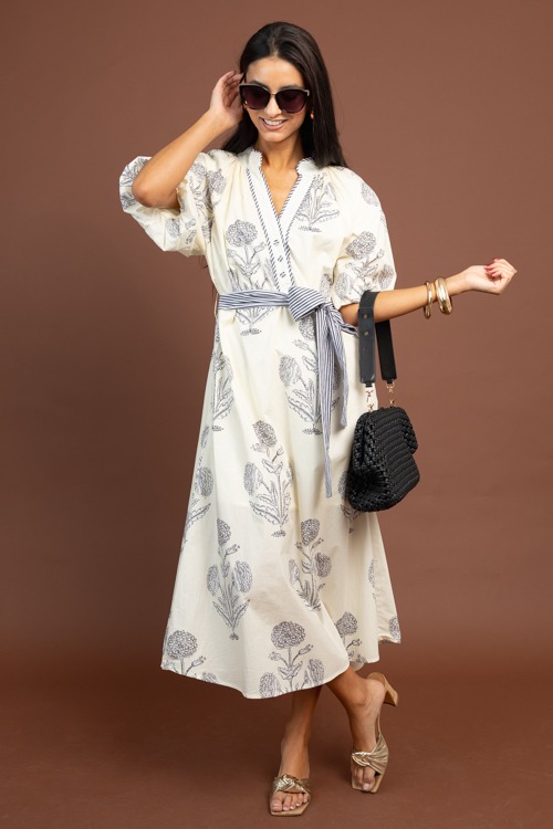 My Stripe Floral Maxi, Ecru Black - 1103-112.jpg