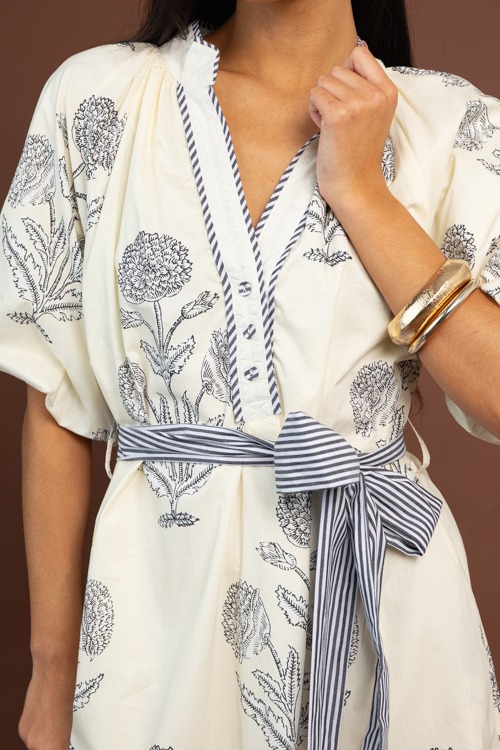 My Stripe Floral Maxi, Ecru Black - 1103-115.jpg