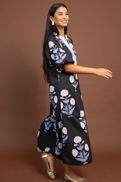 My Stripe Floral Maxi, Black Blue - 1103-122.jpg