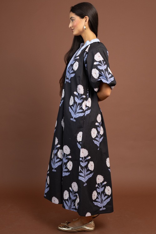 My Stripe Floral Maxi, Black Blue - 1103-123.jpg
