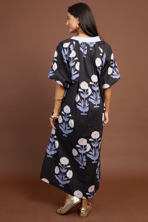 My Stripe Floral Maxi, Black Blue - 1103-124.jpg