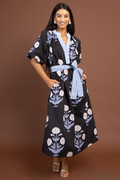 My Stripe Floral Maxi, Black Blue - 1103-125.jpg