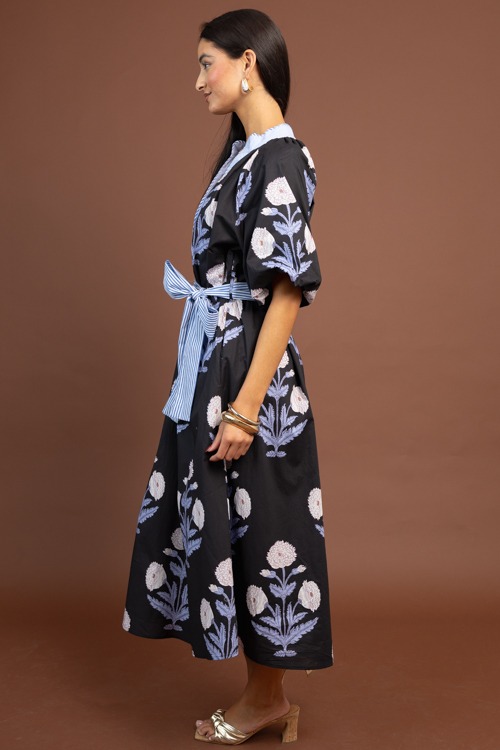 My Stripe Floral Maxi, Black Blue - 1103-127.jpg