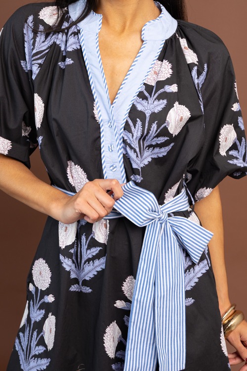 My Stripe Floral Maxi, Black Blue - 1103-128.jpg