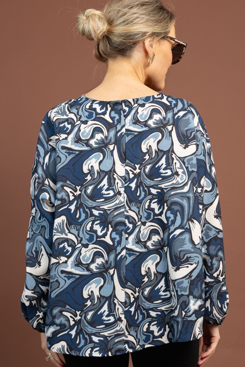 Marion Printed Blouse, Teal - 1103-16.jpg