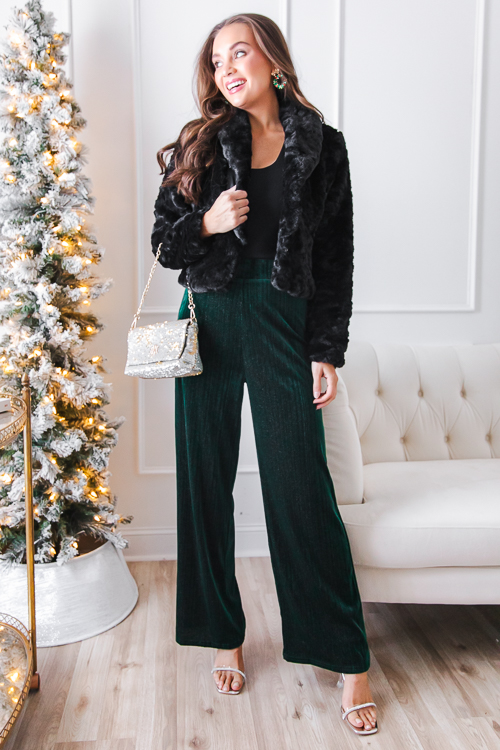 Lillian Fur Coat, Black