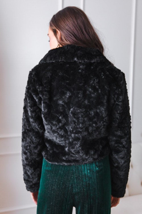 Lillian Fur Coat, Black
