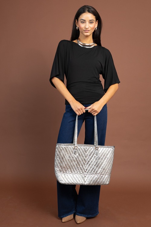 Knit Angel Sleeve Top, Black - 1103-80.jpg