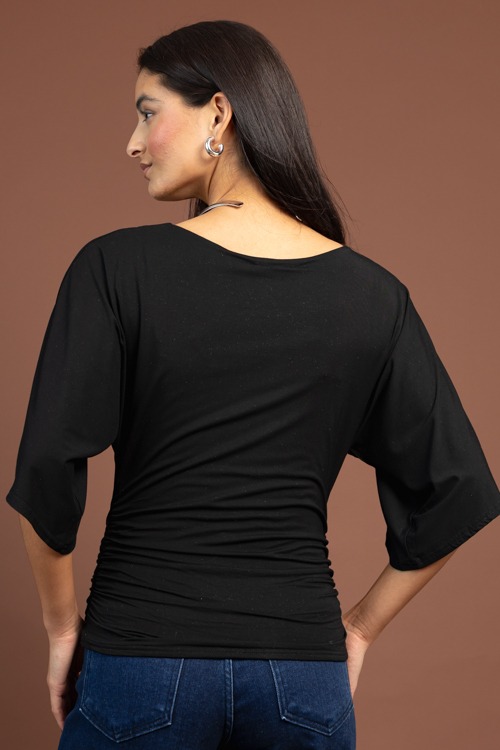 Knit Angel Sleeve Top, Black - 1103-82.jpg