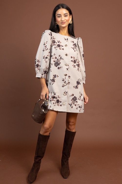 Sophisticated Floral Dress, Lt. Mocha - 1104-129.jpg