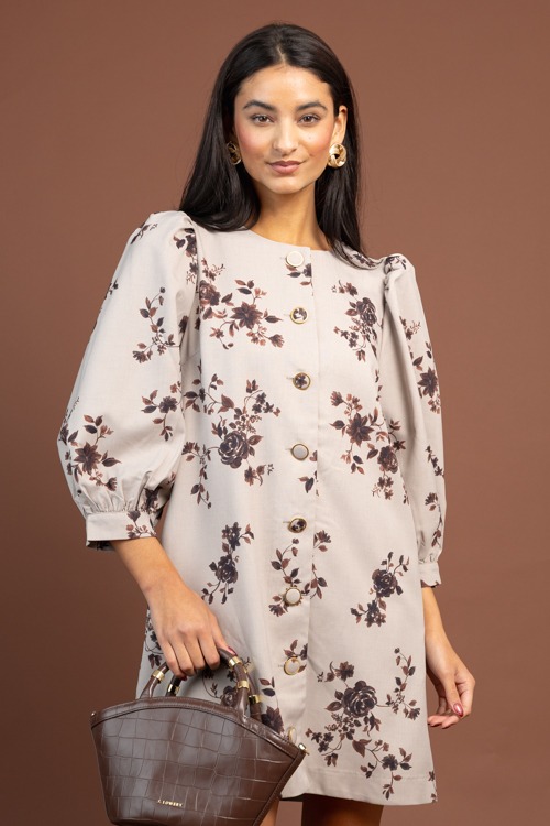 Sophisticated Floral Dress, Lt. Mocha - 1104-130.jpg