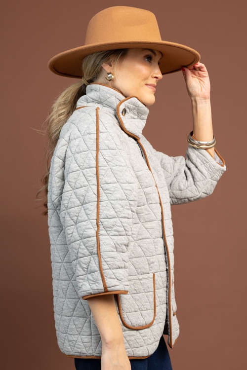 Suede Trim Quilted Jacket, Grey - 1104-17.jpg