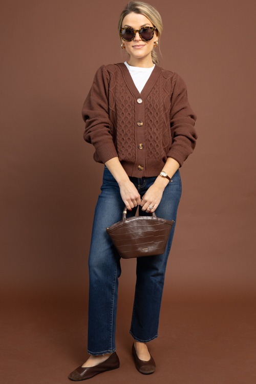 Cable Knit Button Cardi, Brown - 1104-35.jpg