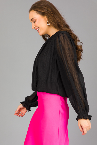 Crinkle In Time Blouse, Black