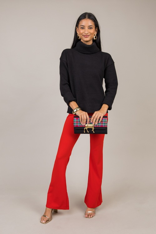 Pull On Flare Pant, Red