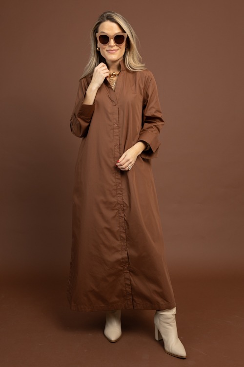 Maven Button Maxi, Brown