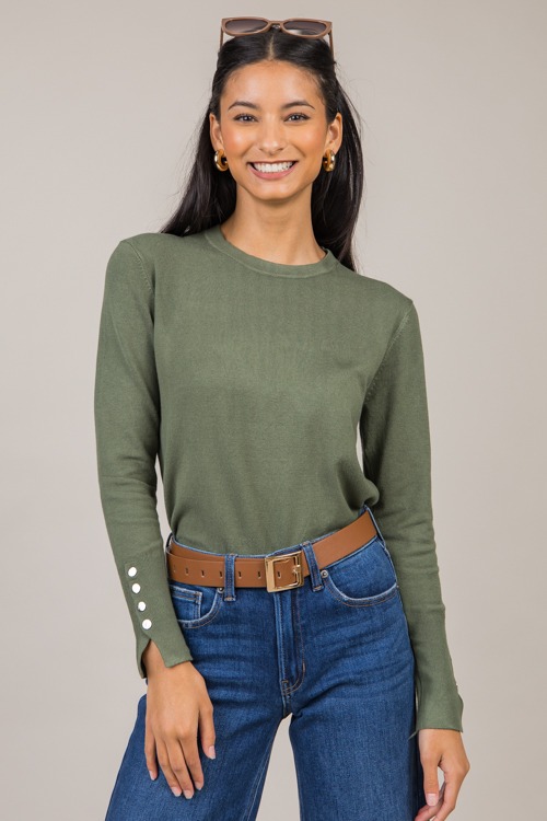 Ginny Sweater, Hunter Green