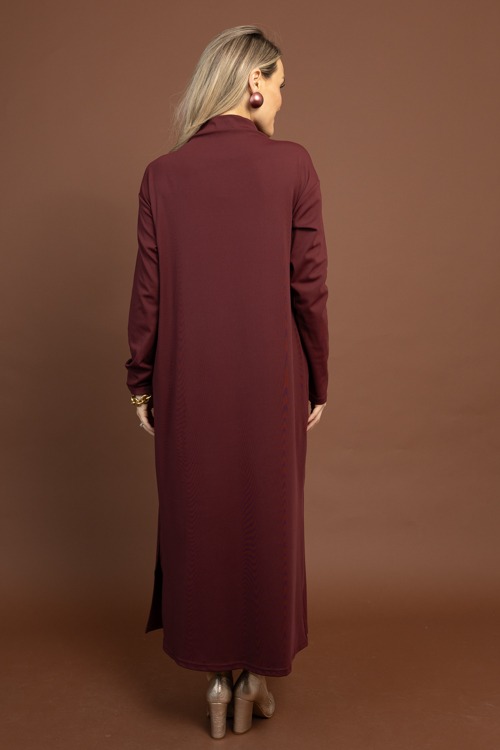 Knit Mock Neck Maxi, Burgundy - 1105-66.jpg
