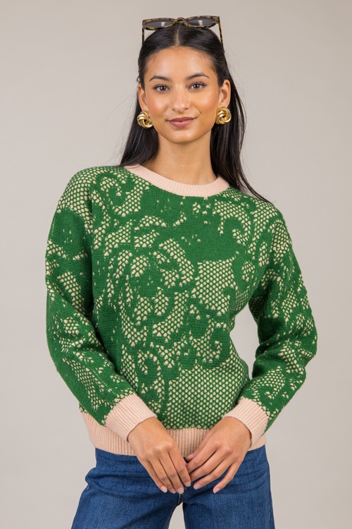 Jenn Pattern Sweater, Green Taupe - 1105-69p.jpg