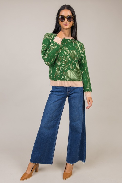 Jenn Pattern Sweater, Green Taupe - 1105-71.jpg