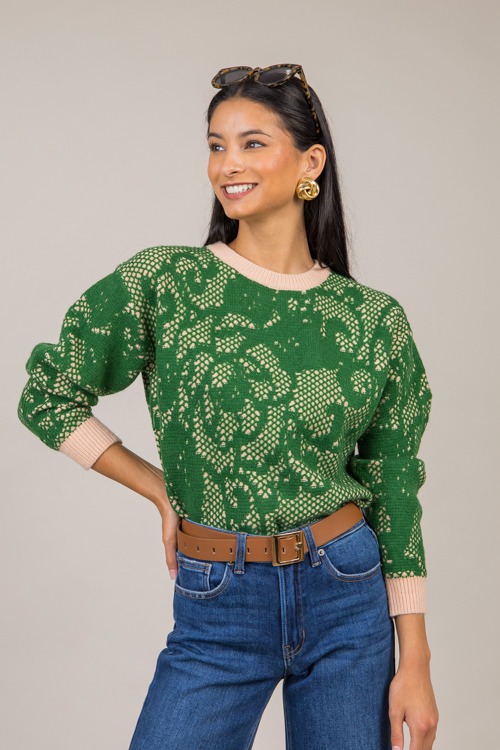 Jenn Pattern Sweater, Green Taupe - 1105-73.jpg