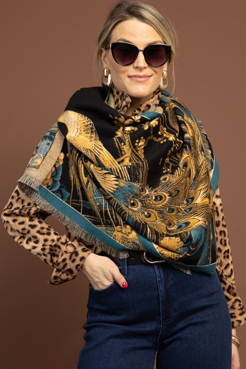Imperial Peacock Scarf, Black Gold - 1105-77.jpg