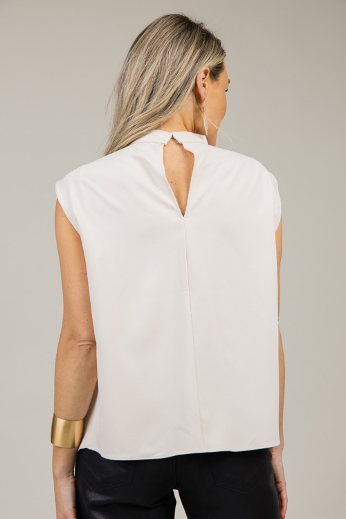 Pleat Shoulder Blouse, Cream - 1106-126.jpg