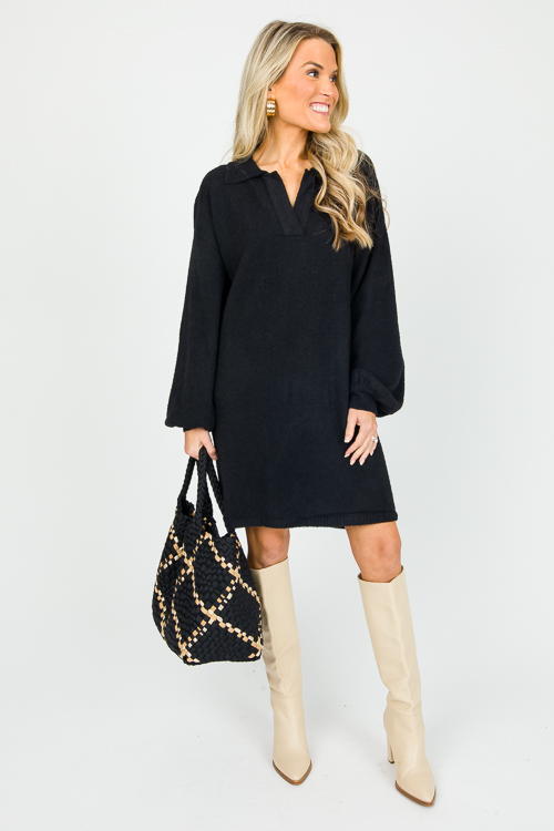 Black tunic hotsell sweater dress