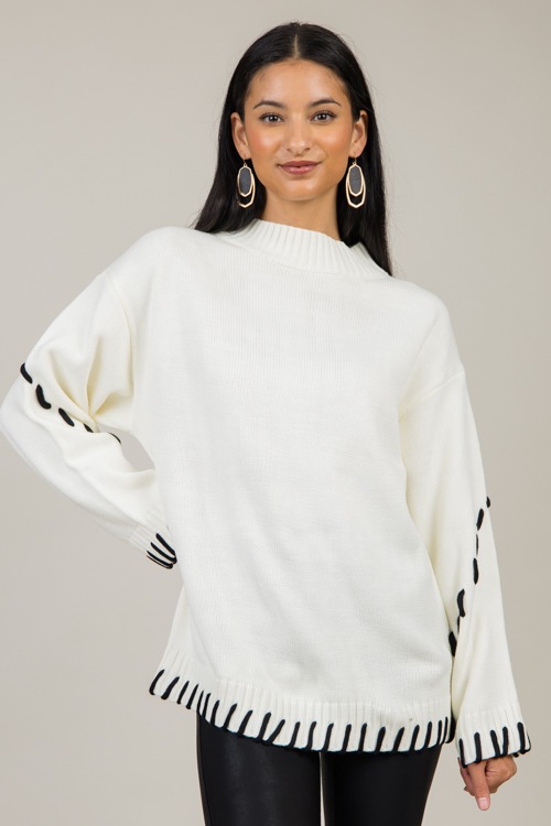 Contrast Stitch Sweater, Ivory/ - 1106-46.jpg