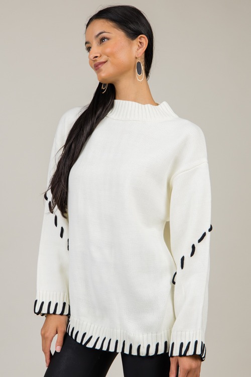 Contrast Stitch Sweater, Ivory/ - 1106-47.jpg