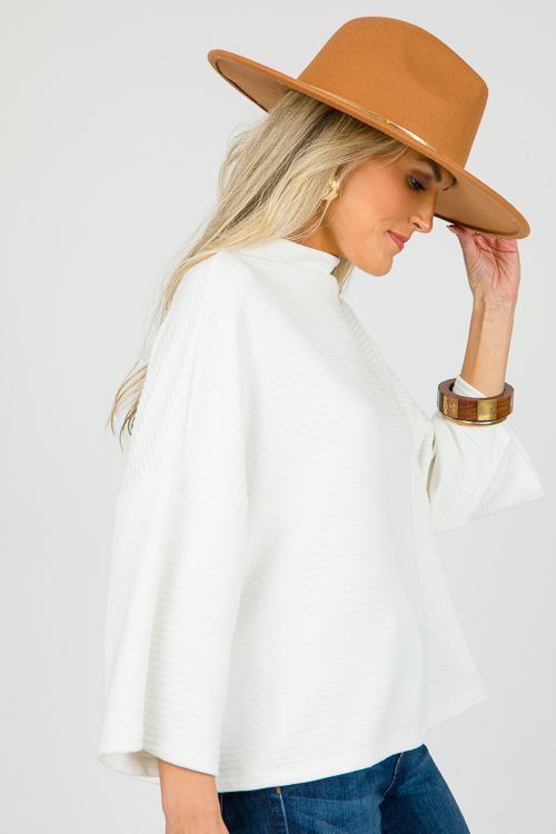 Rylie Rib Sweater, Ivory