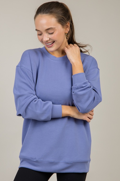 Oversized Creamy Crew Neck, Blu - 1106-87p.jpg