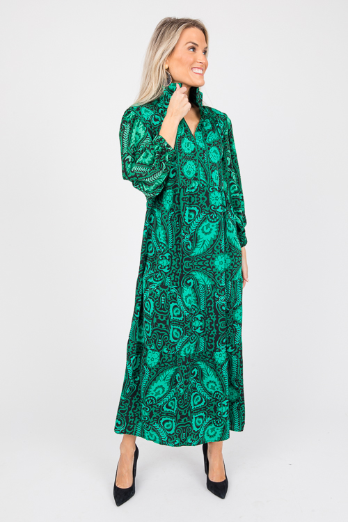 Alexa Printed Midi, Green