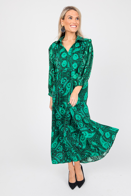 Alexa Printed Midi, Green