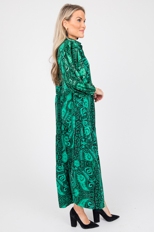 Alexa Printed Midi, Green