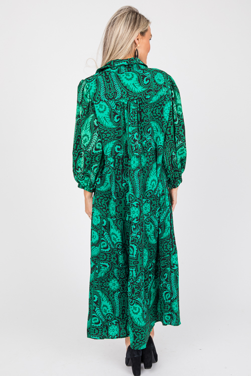 Alexa Printed Midi, Green