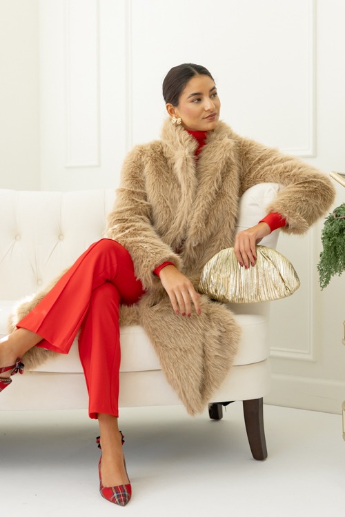 Beth Fur Coat, Camel