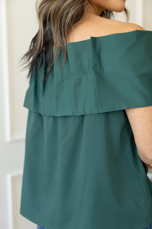 Off Shoulder Bow Blouse, Hunter - 1107-180.jpg
